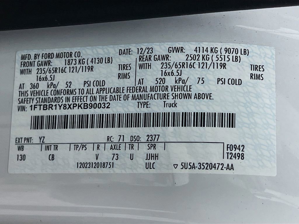 Certified 2023 Ford Transit 250 Low Roof w/ Exterior Upgrade Package image 33