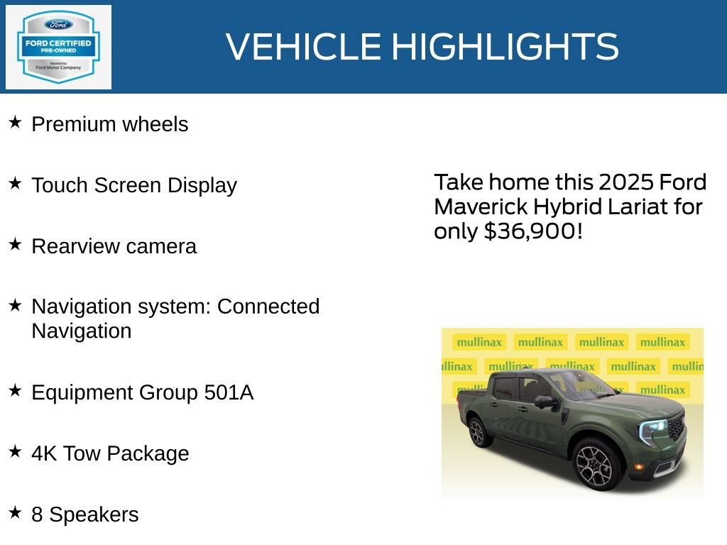 Certified 2025 Ford Maverick Lariat w/ 4K Tow Package AWD/4WD image 22