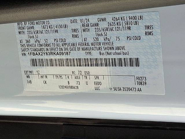 Certified 2024 Ford Transit 350 XLT RWD image 27