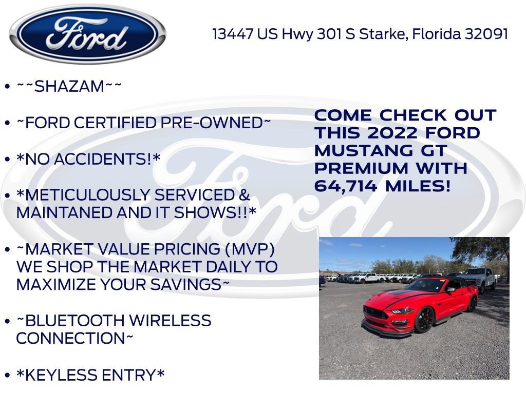 Certified 2022 Ford Mustang GT Premium w/ Equipment Group 401A image 15