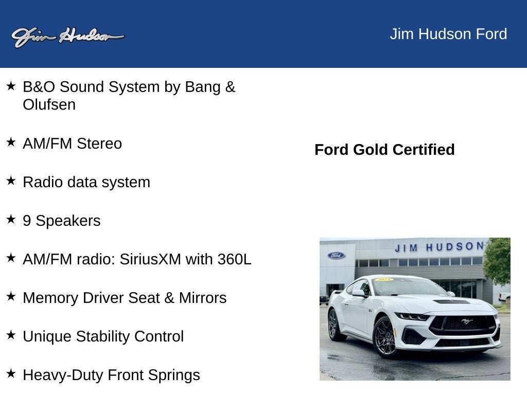 Certified 2024 Ford Mustang GT Premium w/ GT Performance Package RWD image 13