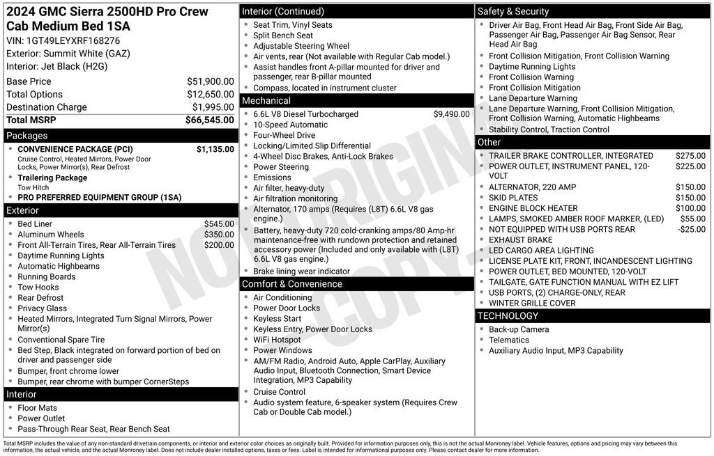 Used 2024 GMC Sierra 2500 Pro w/ Convenience Package AWD/4WD image 52