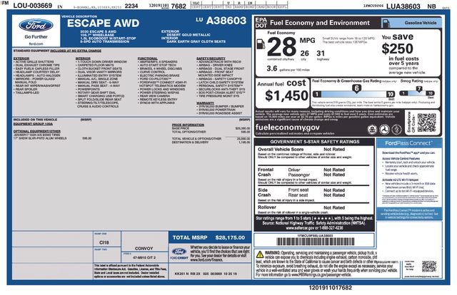 Certified 2020 Ford Escape S AWD/4WD image 4