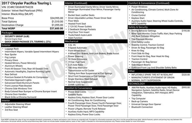 Used 2017 Chrysler Pacifica Touring-L image 4