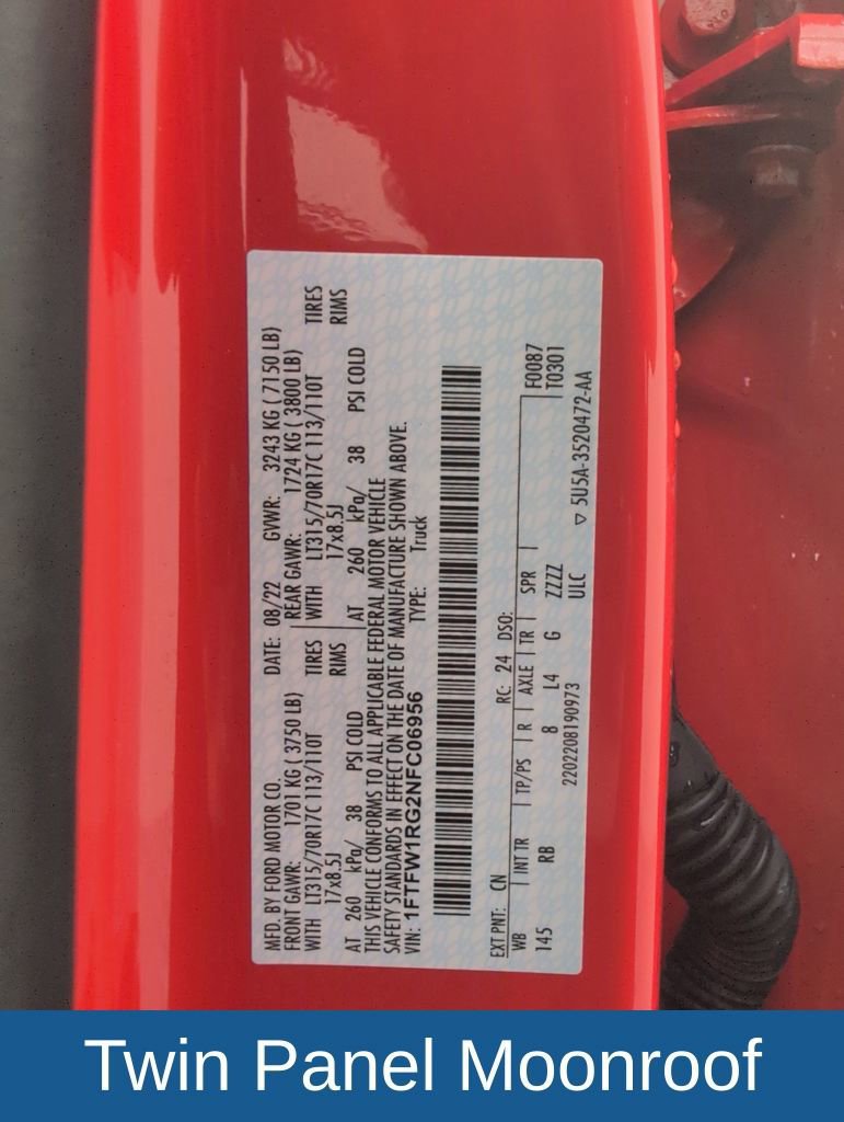 Certified 2022 Ford F150 Raptor w/ Equipment Group 801A High image 49