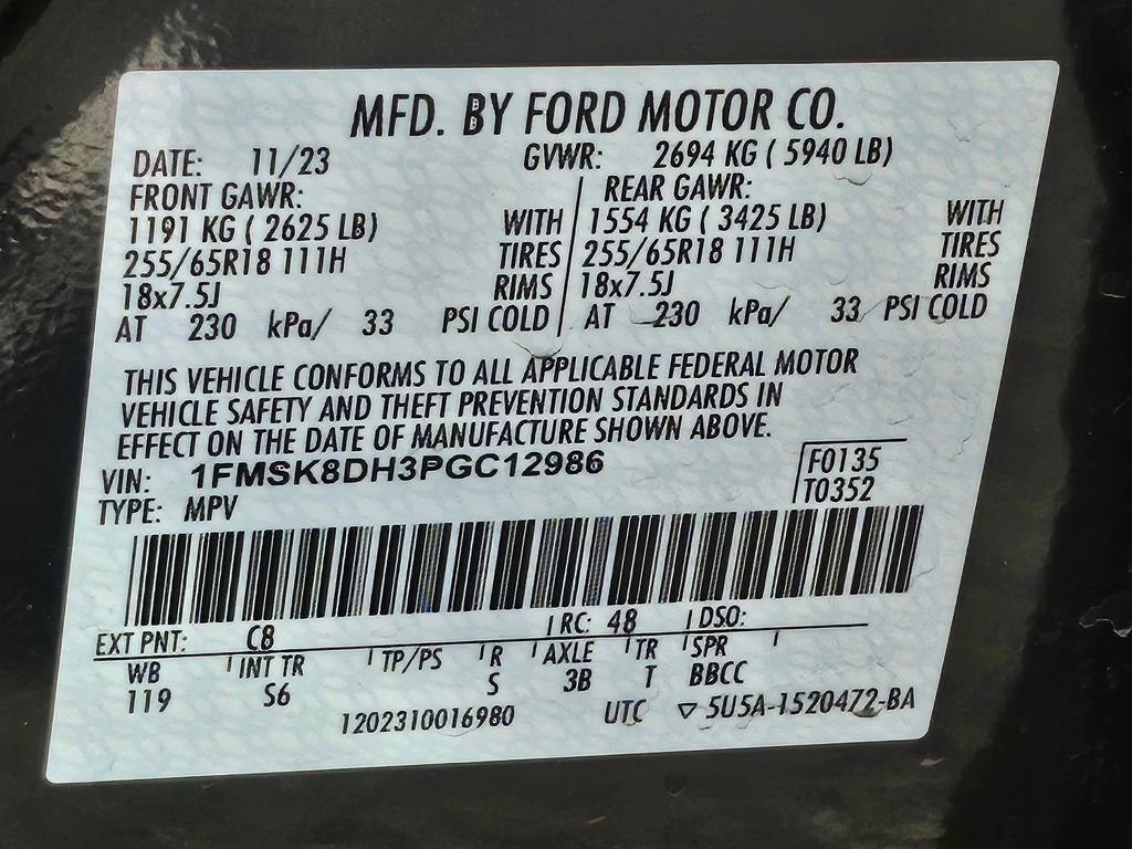 Certified 2023 Ford Explorer XLT w/ Equipment Group 202A image 37