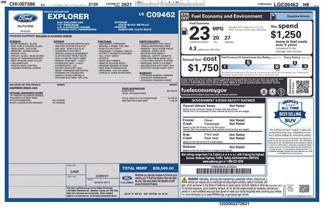 Certified 2020 Ford Explorer 4WD image 2