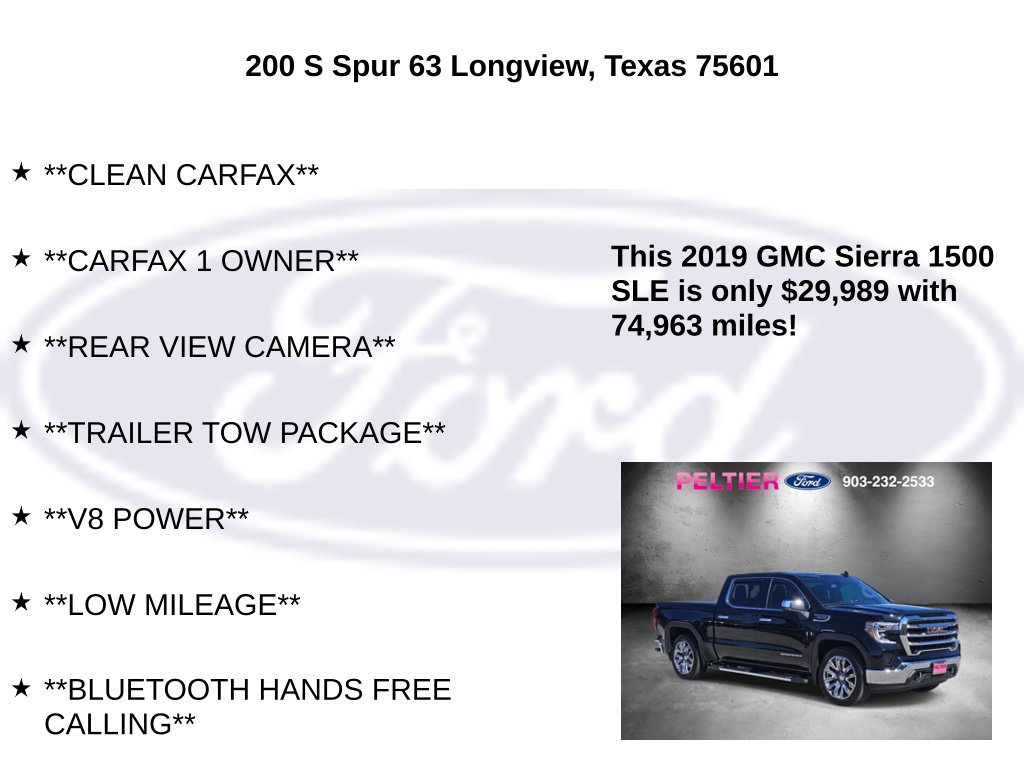 Used 2019 GMC Sierra 1500 SLE w/ SLE Value Package RWD image 5