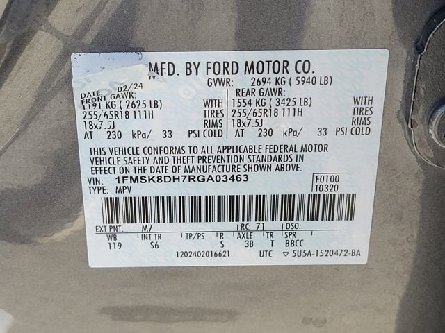 Certified 2024 Ford Explorer XLT w/ Equipment Group 202A image 18