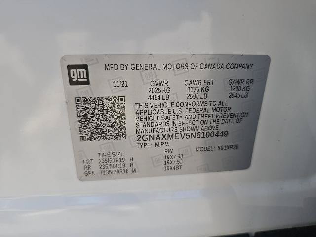Used 2022 Chevrolet Equinox RS w/ Infotainment Package FWD image 36