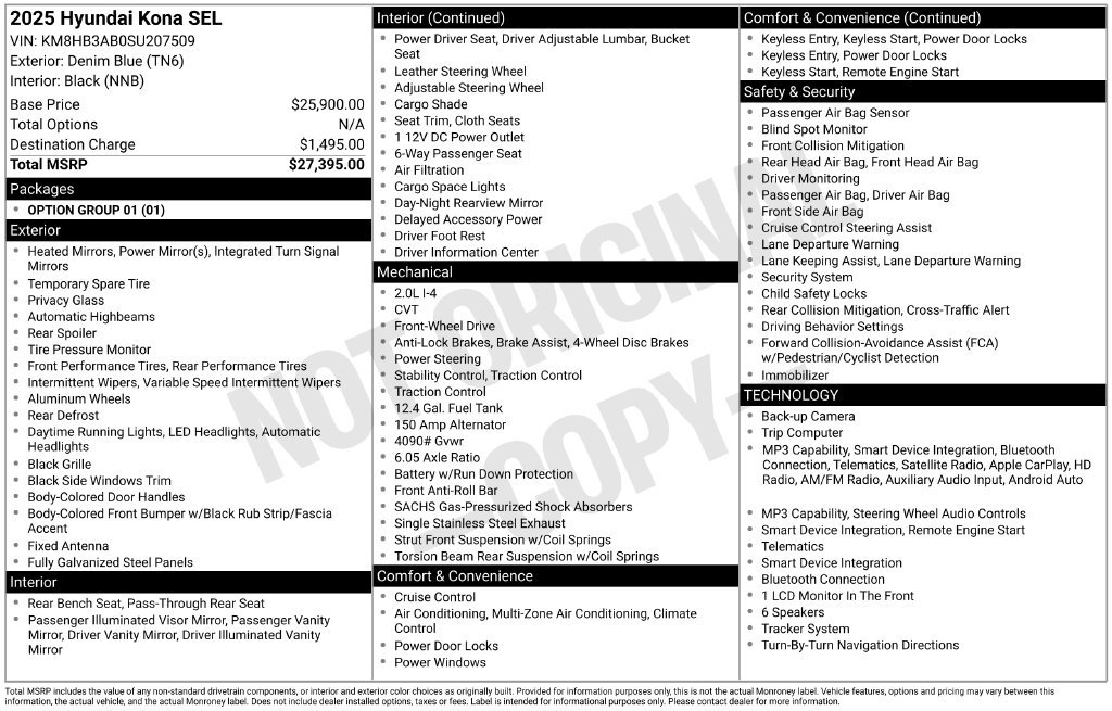 Used 2025 Hyundai Kona SEL FWD image 5
