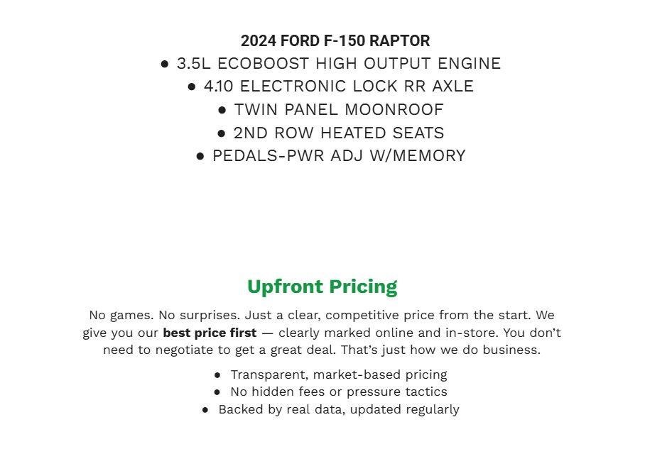 Certified 2024 Ford F150 Raptor AWD/4WD image 2