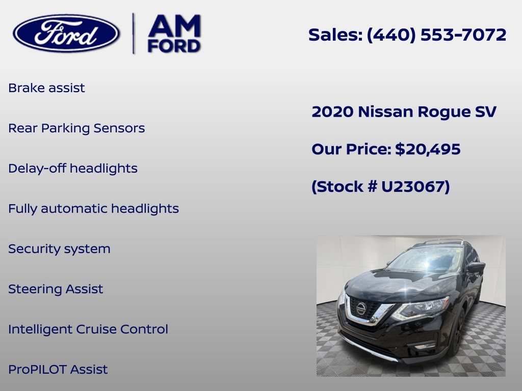 Used 2020 Nissan Rogue SV w/ Sun & Sound Touring Package AWD/4WD image 24