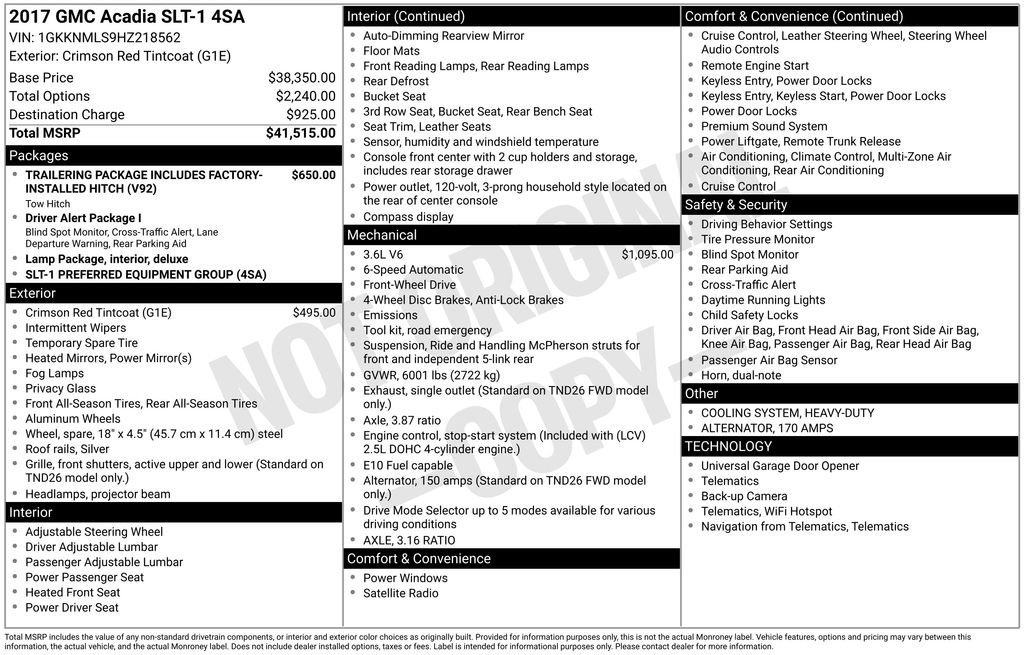 Used 2017 GMC Acadia SLT image 6