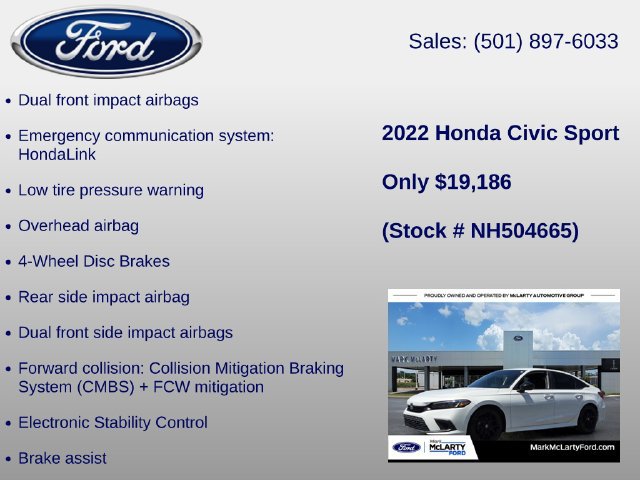 Used 2022 Honda Civic Sport image 18