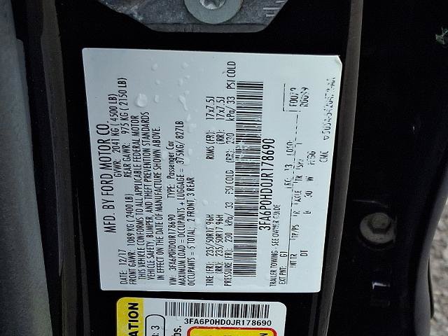 Certified 2018 Ford Fusion SE FWD image 27