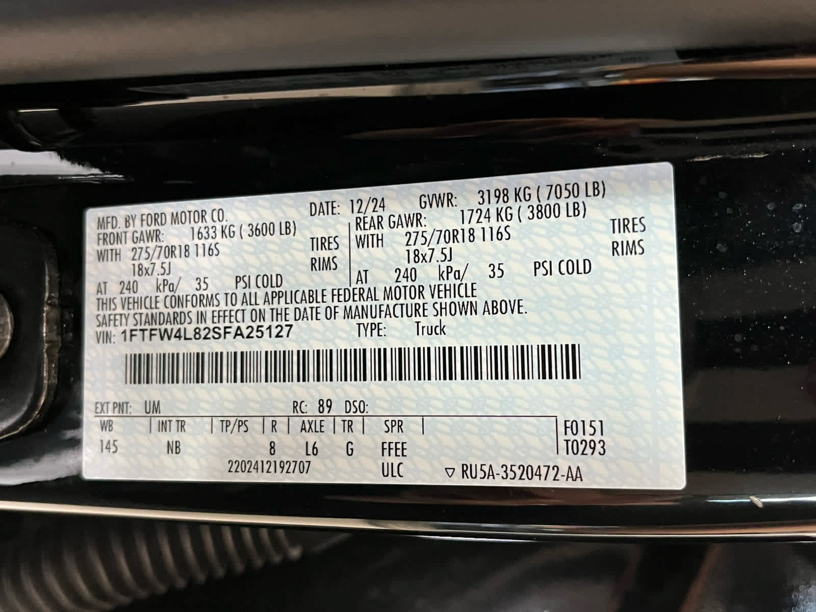 Certified 2025 Ford F150 Tremor w/ Equipment Group 402A High AWD/4WD image 8
