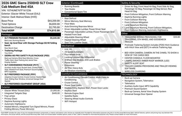 Used 2026 GMC Sierra 2500 SLT w/ SLT Premium Package AWD/4WD image 4