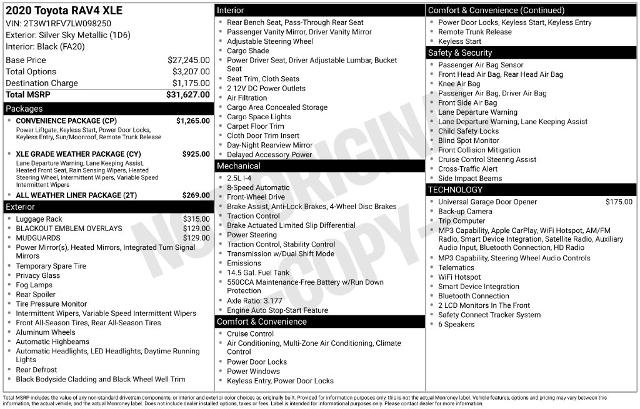 Used 2020 Toyota RAV4 XLE w/ Convenience Package FWD image 24