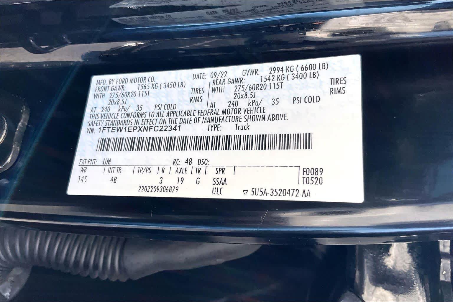 Certified 2022 Ford F150 XLT w/ Equipment Group 302A High AWD/4WD image 31