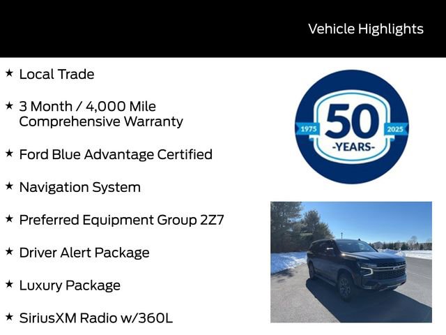 Used 2022 Chevrolet Tahoe Z71 w/ Luxury Package image 3