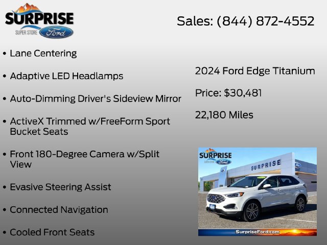 Certified 2024 Ford Edge Titanium w/ Equipment Group 301A AWD/4WD image 26