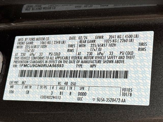 Certified 2024 Ford Escape Active AWD/4WD image 23
