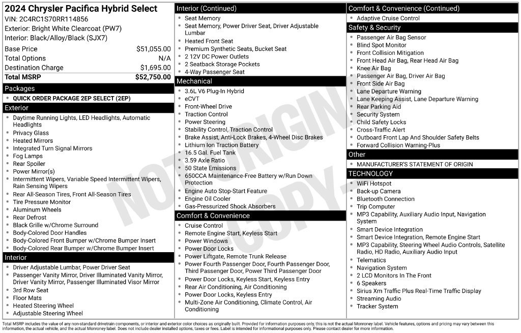 Used 2024 Chrysler Pacifica Limited FWD image 36