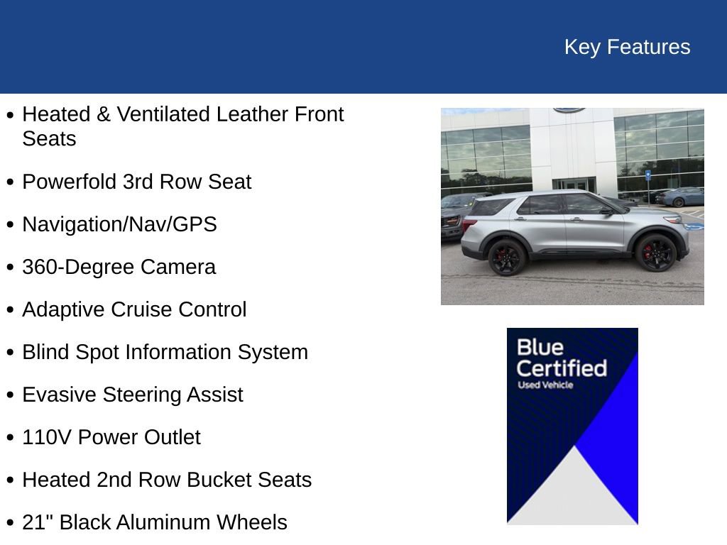 Certified 2021 Ford Explorer ST w/ Equipment Group 401A AWD/4WD image 10