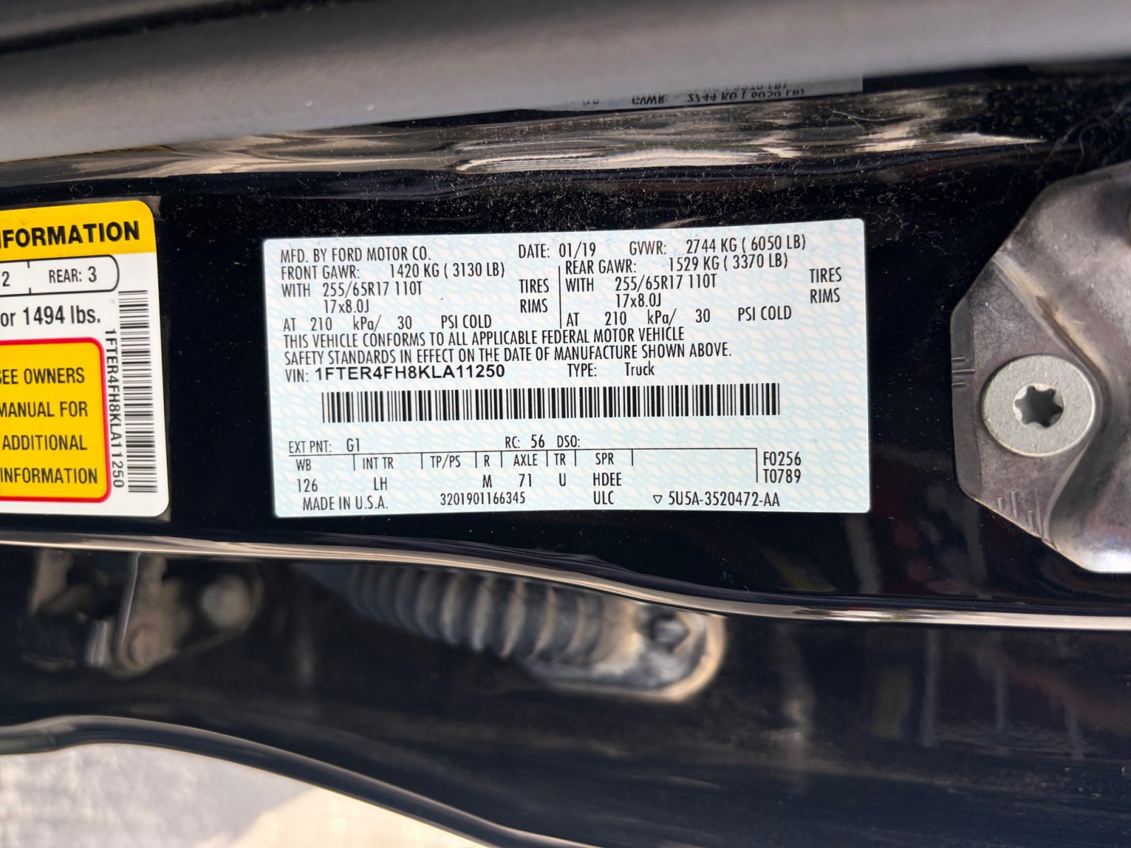 Certified 2019 Ford Ranger XLT w/ Equipment Group 302A Luxury AWD/4WD image 25