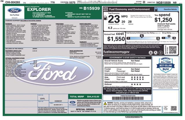 Certified 2022 Ford Explorer XLT w/ Equipment Group 202A RWD image 29