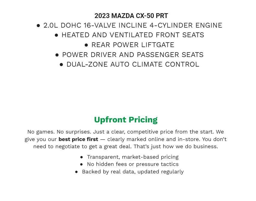 Used 2023 MAZDA CX-50 AWD 2.5 Turbo w/ Premium Pkg image 2