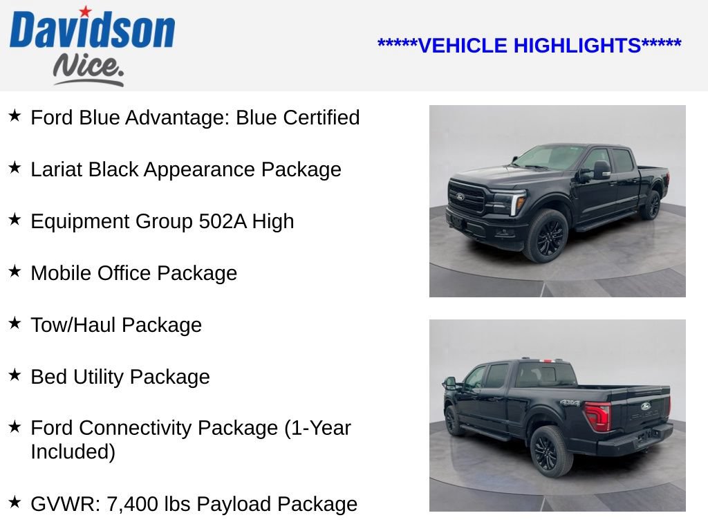 Certified 2026 Ford F150 Lariat w/ Equipment Group 502A High AWD/4WD image 4