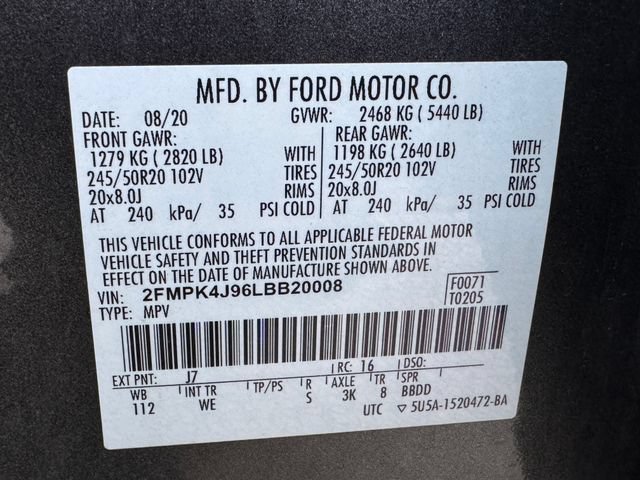 Certified 2020 Ford Edge ST-Line w/ Cold Weather Package AWD/4WD image 9
