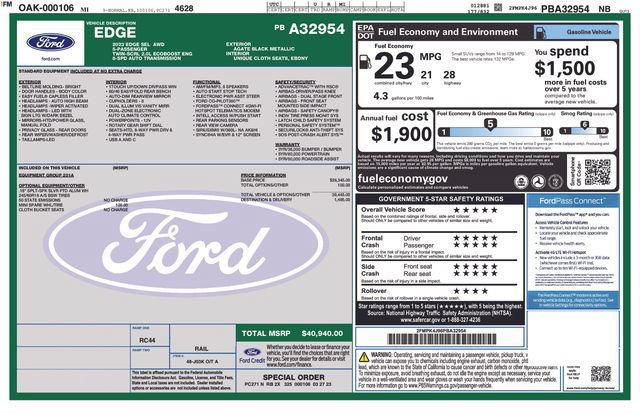 Certified 2023 Ford Edge SEL AWD/4WD image 24