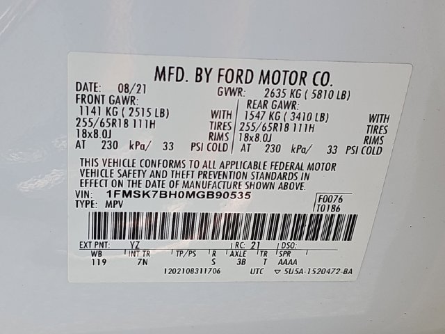 Certified 2021 Ford Explorer 2WD w/ Class III Trailer Tow Package image 39