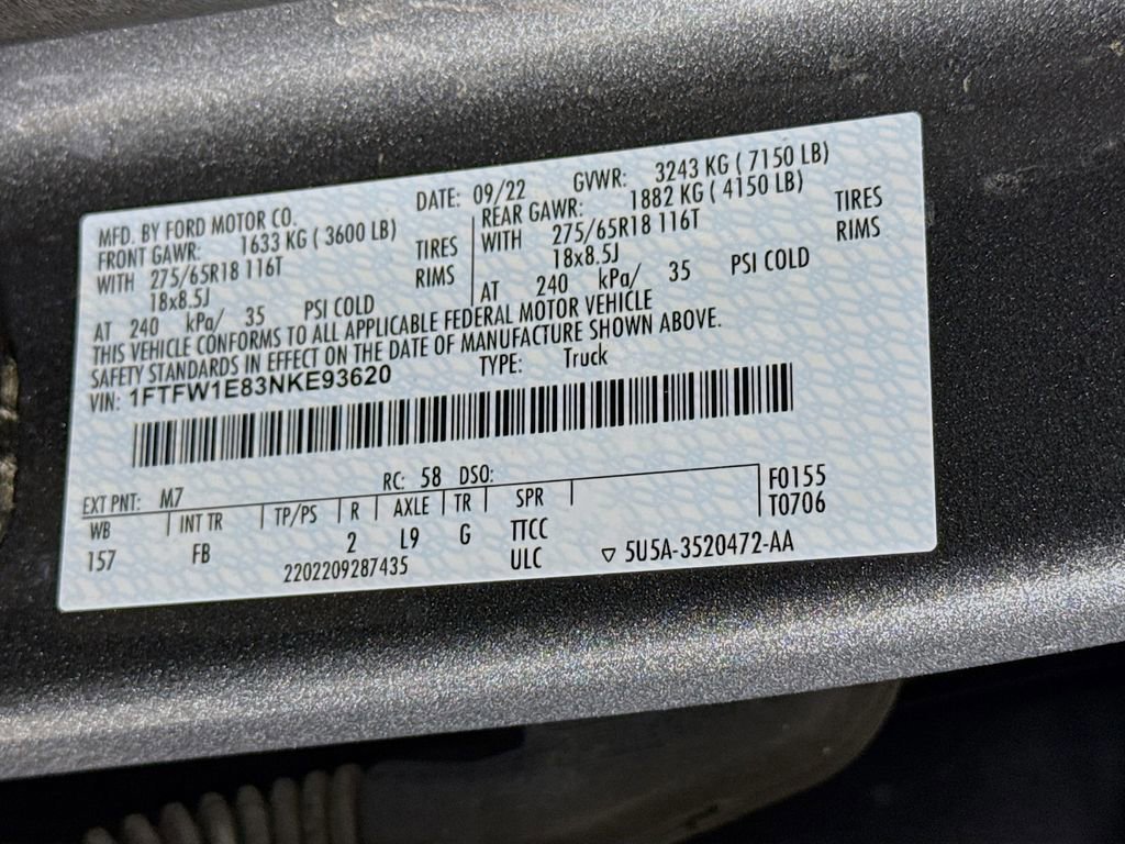 Certified 2022 Ford F150 XLT w/ Equipment Group 302A High image 32