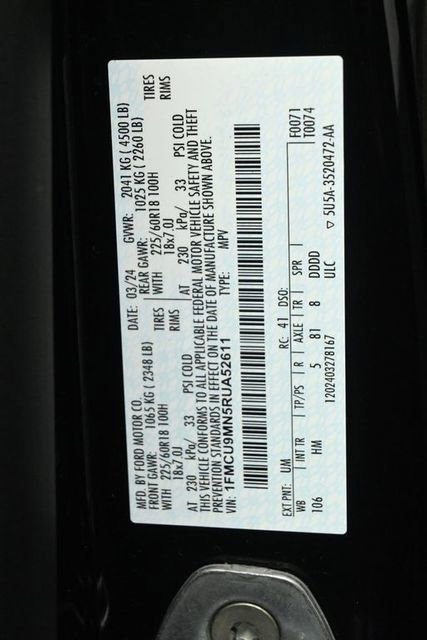 Certified 2024 Ford Escape ST-Line w/ Tech Pack #1 AWD/4WD image 36