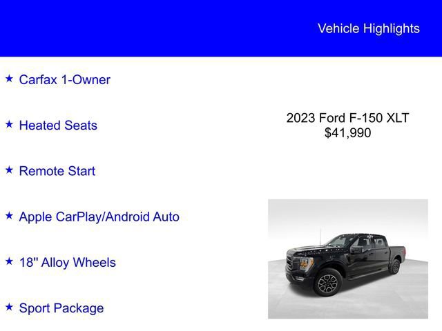 Certified 2023 Ford F150 XLT w/ Equipment Group 302A High image 6