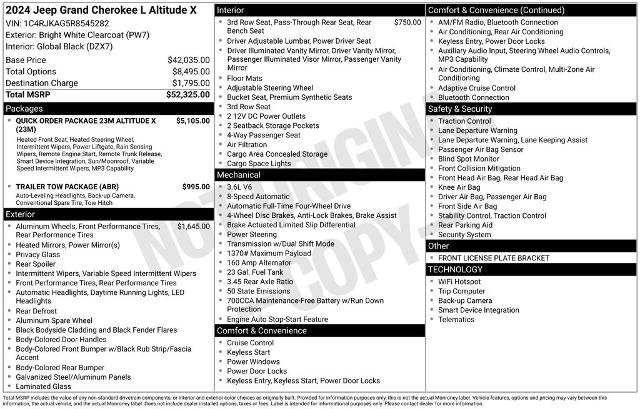 Used 2024 Jeep Grand Cherokee L Altitude AWD/4WD image 39