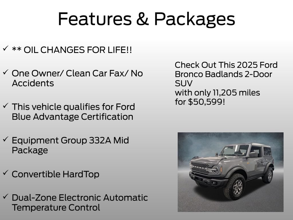 Certified 2025 Ford Bronco Badlands AWD/4WD image 4