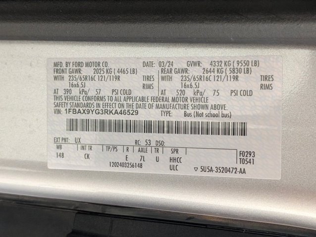 Certified 2024 Ford Transit 350 XLT AWD/4WD image 23