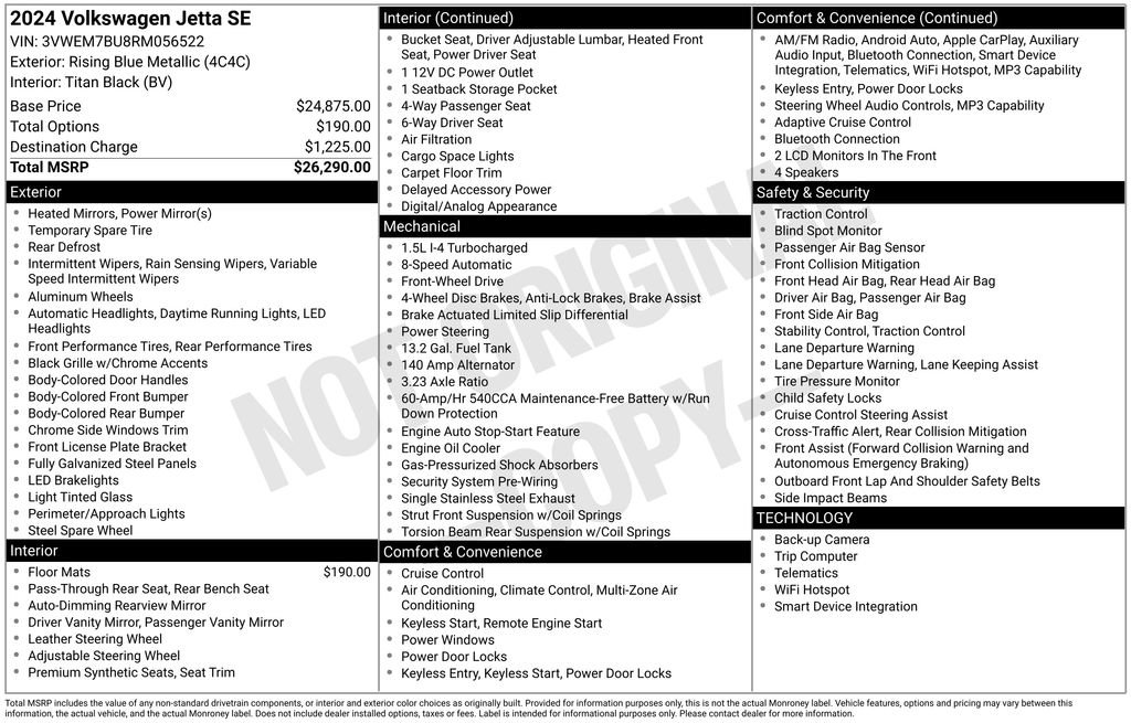 Used 2024 Volkswagen Jetta SE FWD image 25