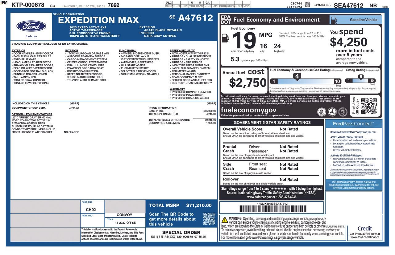 Certified 2025 Ford Expedition Max Active RWD image 37
