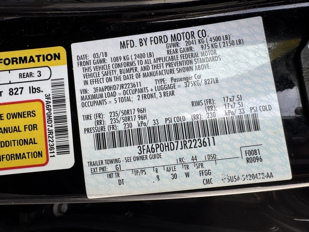 Certified 2018 Ford Fusion SE w/ Fusion SE Technology Package image 21