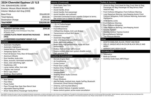 Used 2024 Chevrolet Equinox LS w/ Midnight Edition image 2