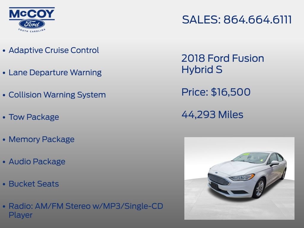 Certified 2018 Ford Fusion S FWD image 10