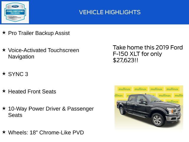 Certified 2019 Ford F150 XLT w/ Equipment Group 302A Luxury image 19