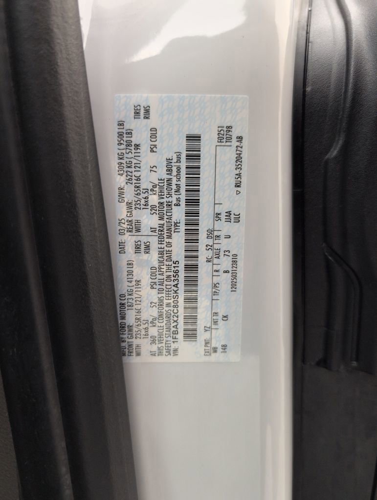 Certified 2025 Ford Transit 350 XLT image 49