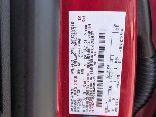 Certified 2020 Ford Escape SE image 24